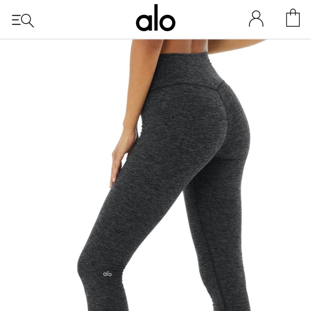 Alosoft High-Waist 7/8 Highlight Legging - Dark Heather Gray